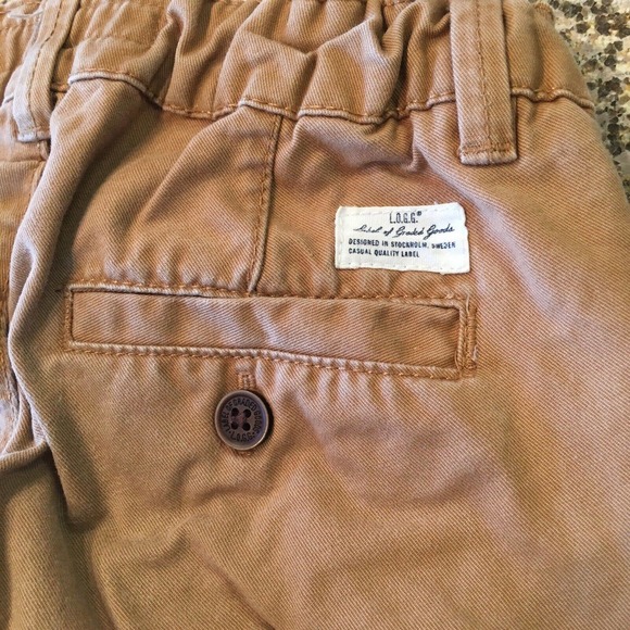 L.O.G.G Size 2Y Medium (Baby) Solid Tan Khaki Jeans Pants Elastic Waist Logg - Picture 11 of 12